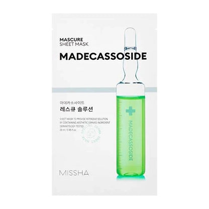 Mascure sheet mask - Rescue solution (Madecassoside)