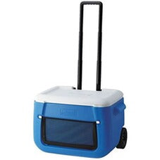 Glacière MESH bleue roues et poche extérieure 50qt 46l